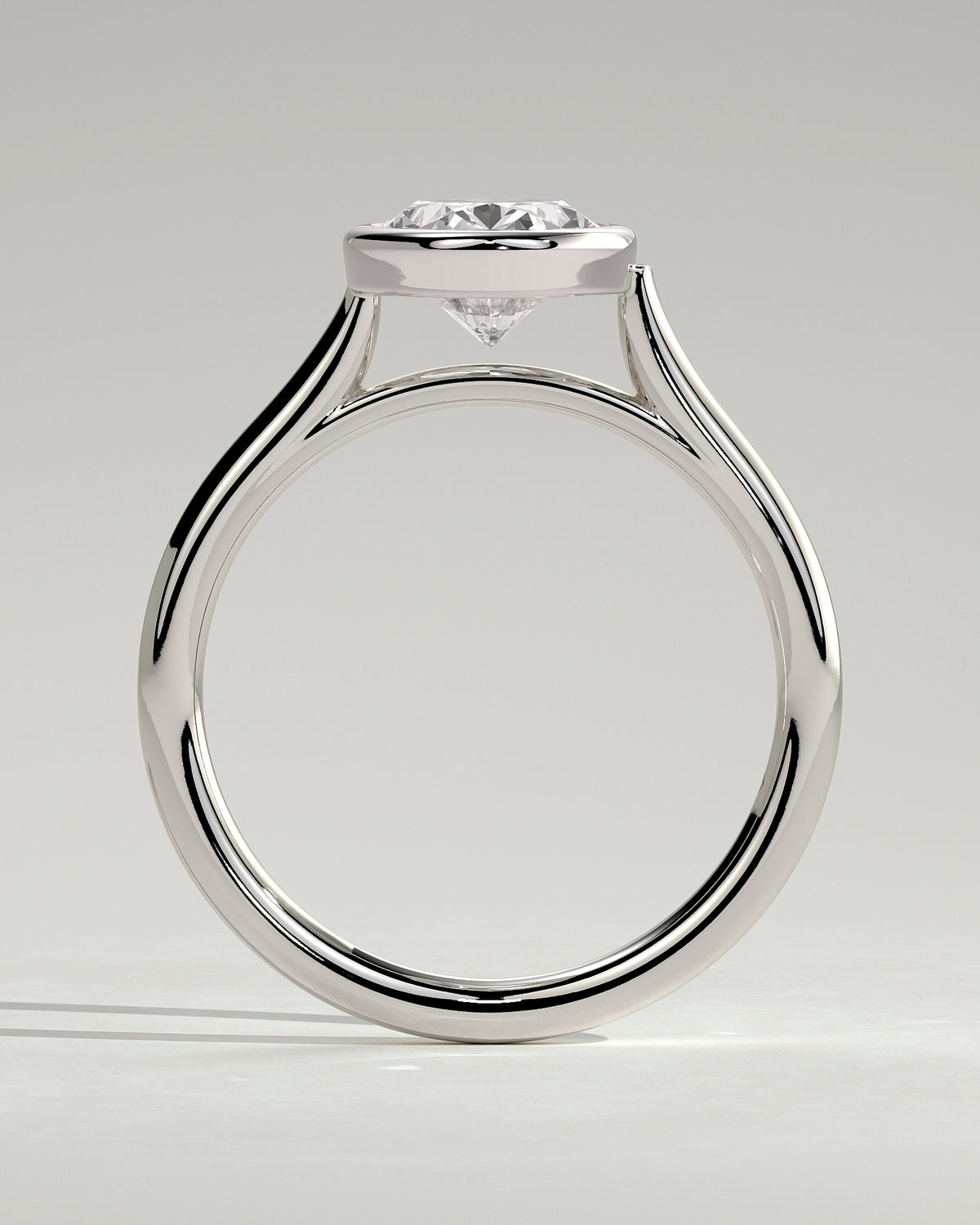 MET 0151 - 2 ct center stone - 18k White Gold source reference - setting detail view