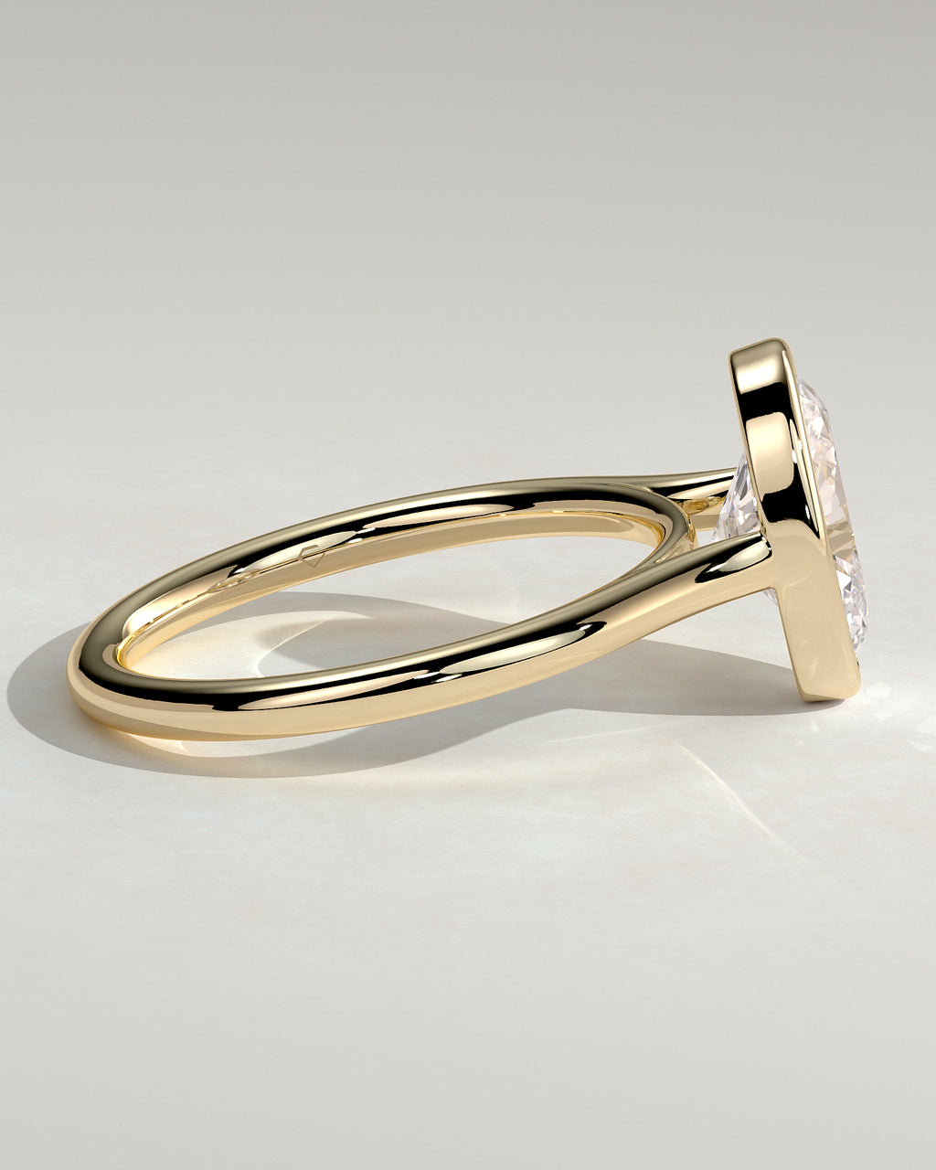 MET 0151 - 2 ct center stone - 18k Yellow Gold source reference - setting detail view