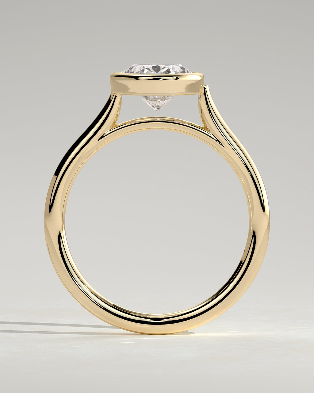 MET 0151 - 2 ct center stone - 18k Yellow Gold source reference - setting detail view