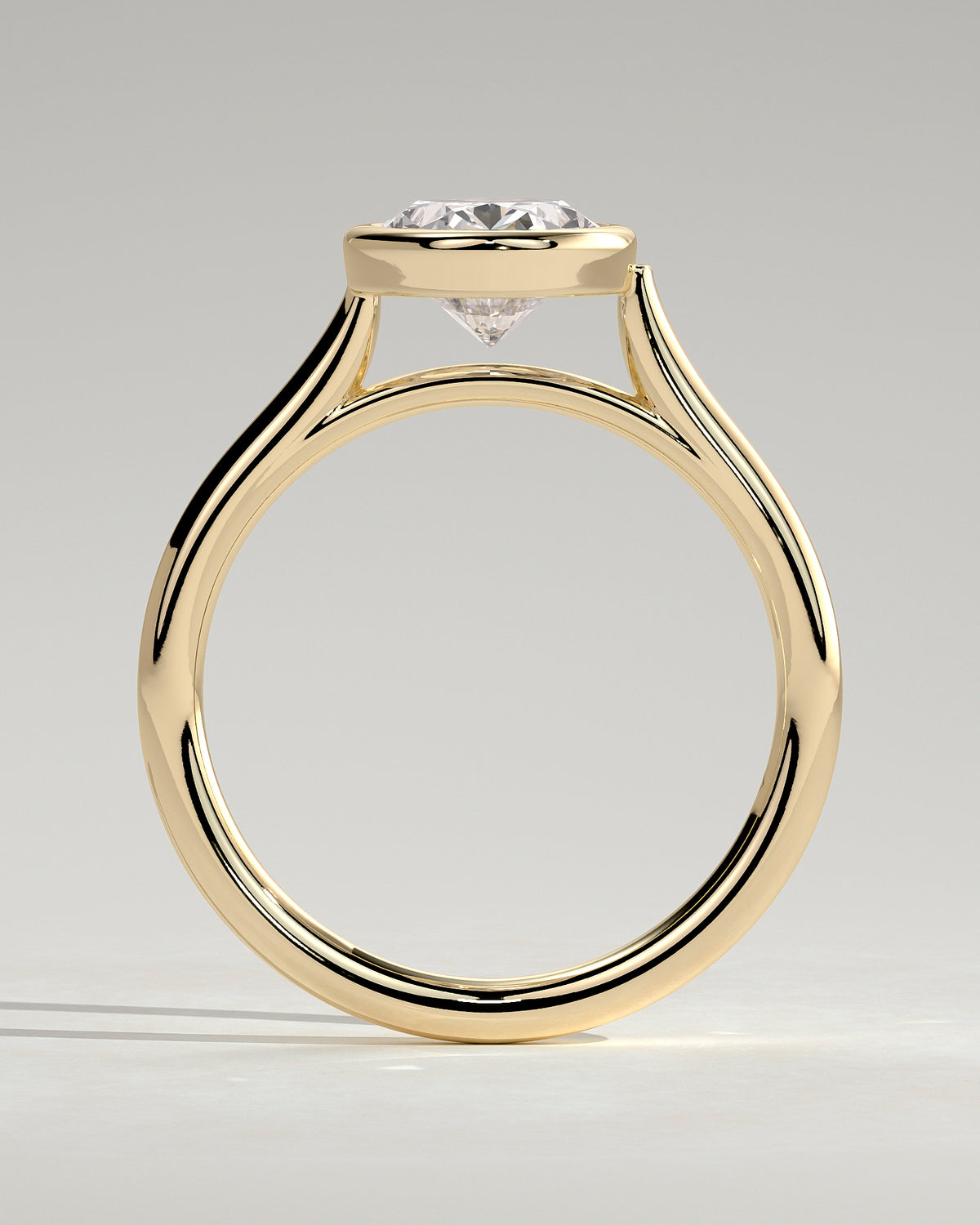 MET 0151 - 2 ct center stone - 18k Yellow Gold source reference - setting detail view