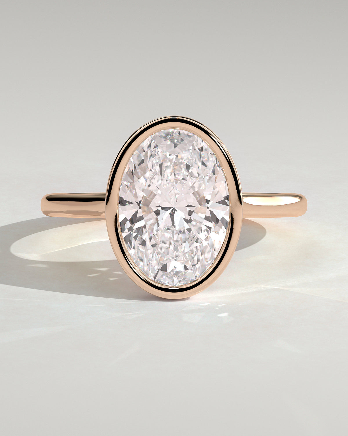 MET 0151 - 3 ct center stone - 18k Rose Gold source reference - front view