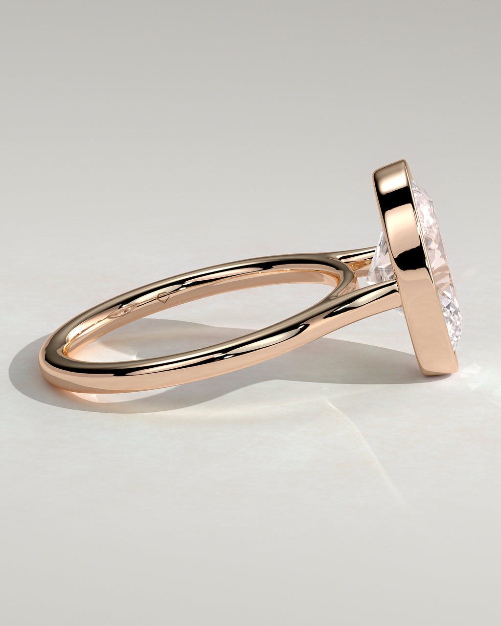 MET 0151 - 3 ct center stone - 18k Rose Gold source reference - setting detail view