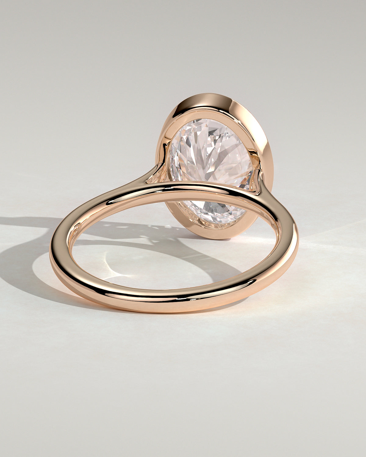 MET 0151 - 3 ct center stone - 18k Rose Gold source reference - setting detail view