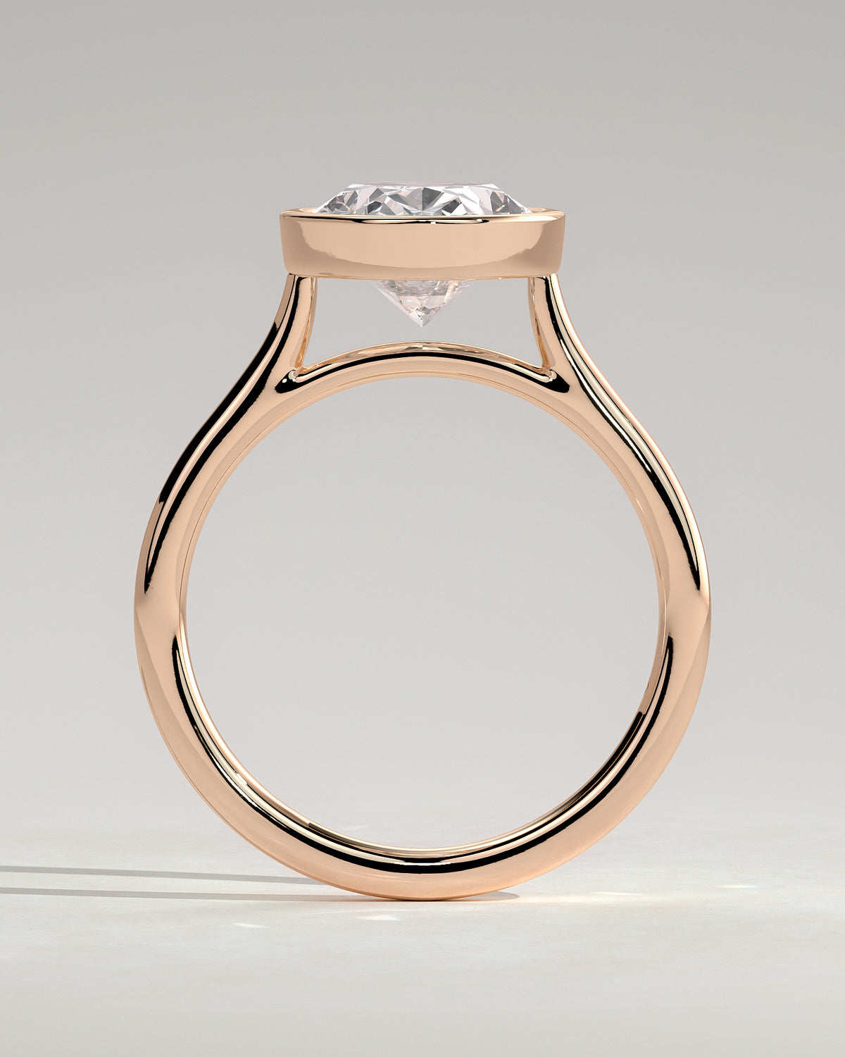 MET 0151 - 3 ct center stone - 18k Rose Gold source reference - setting detail view