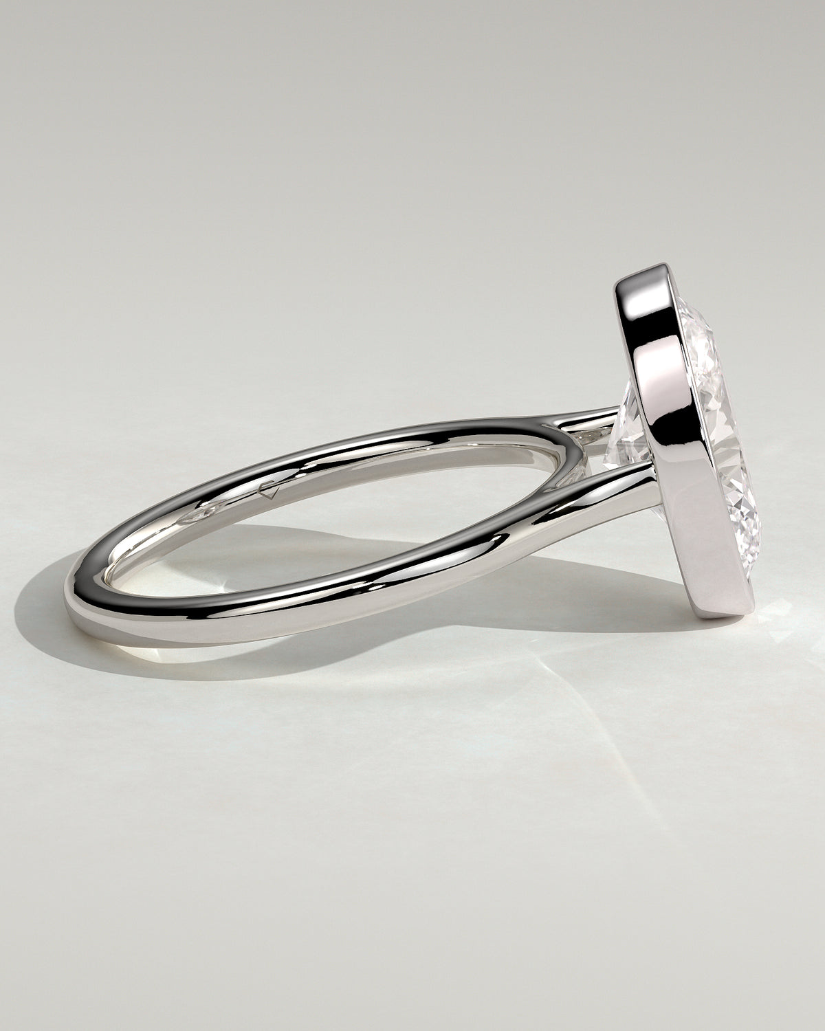 MET 0151 - 3 ct center stone - 18k White Gold source reference - setting detail view