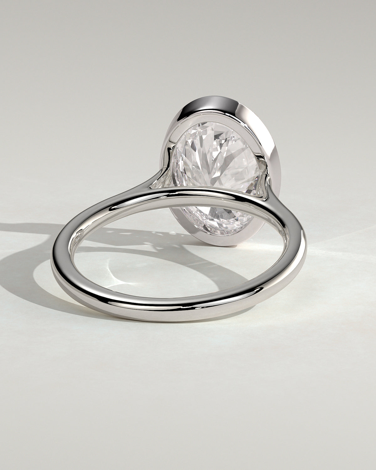 MET 0151 - 3 ct center stone - 18k White Gold source reference - setting detail view
