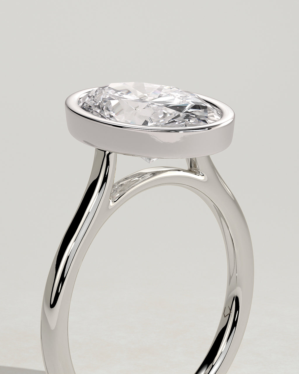 MET 0151 - 3 ct center stone - 18k White Gold source reference - setting detail view