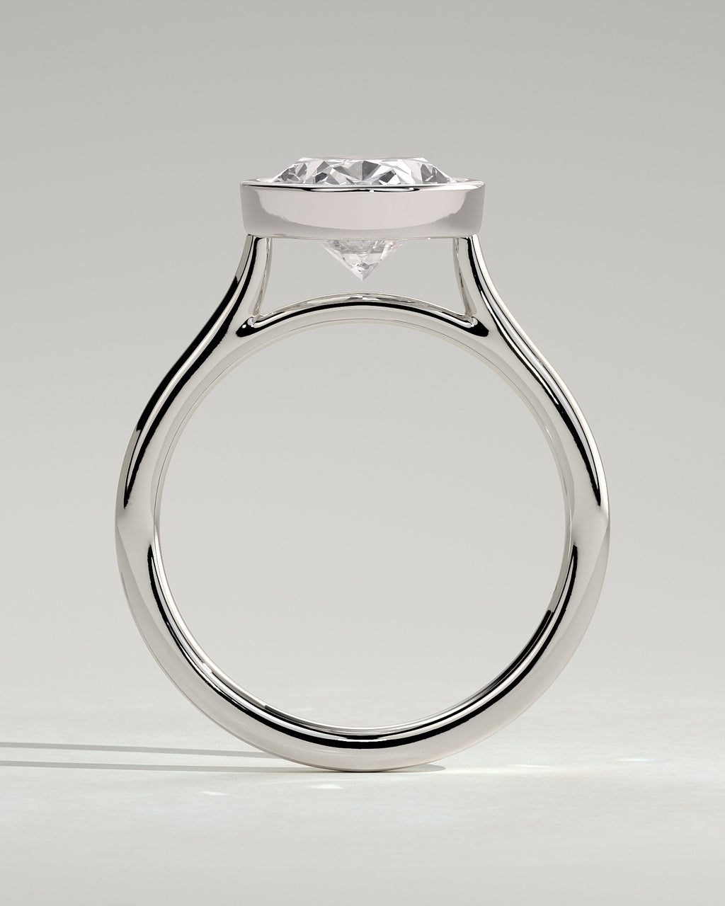 MET 0151 - 3 ct center stone - 18k White Gold source reference - setting detail view