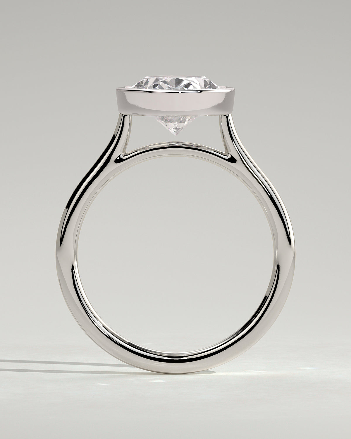 MET 0151 - 3 ct center stone - 18k White Gold source reference - setting detail view