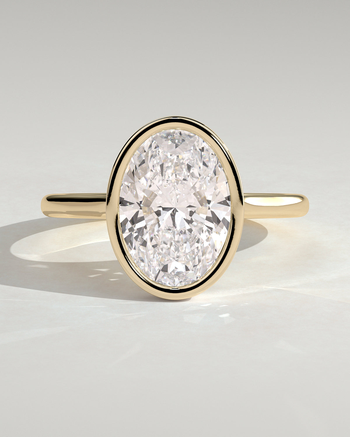 MET 0151 - 3 ct center stone - 18k Yellow Gold source reference - front view