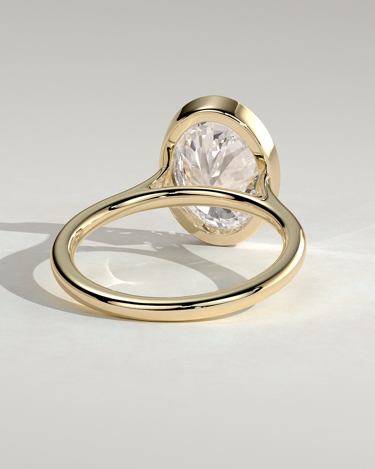 MET 0151 - 3 ct center stone - 18k Yellow Gold source reference - setting detail view