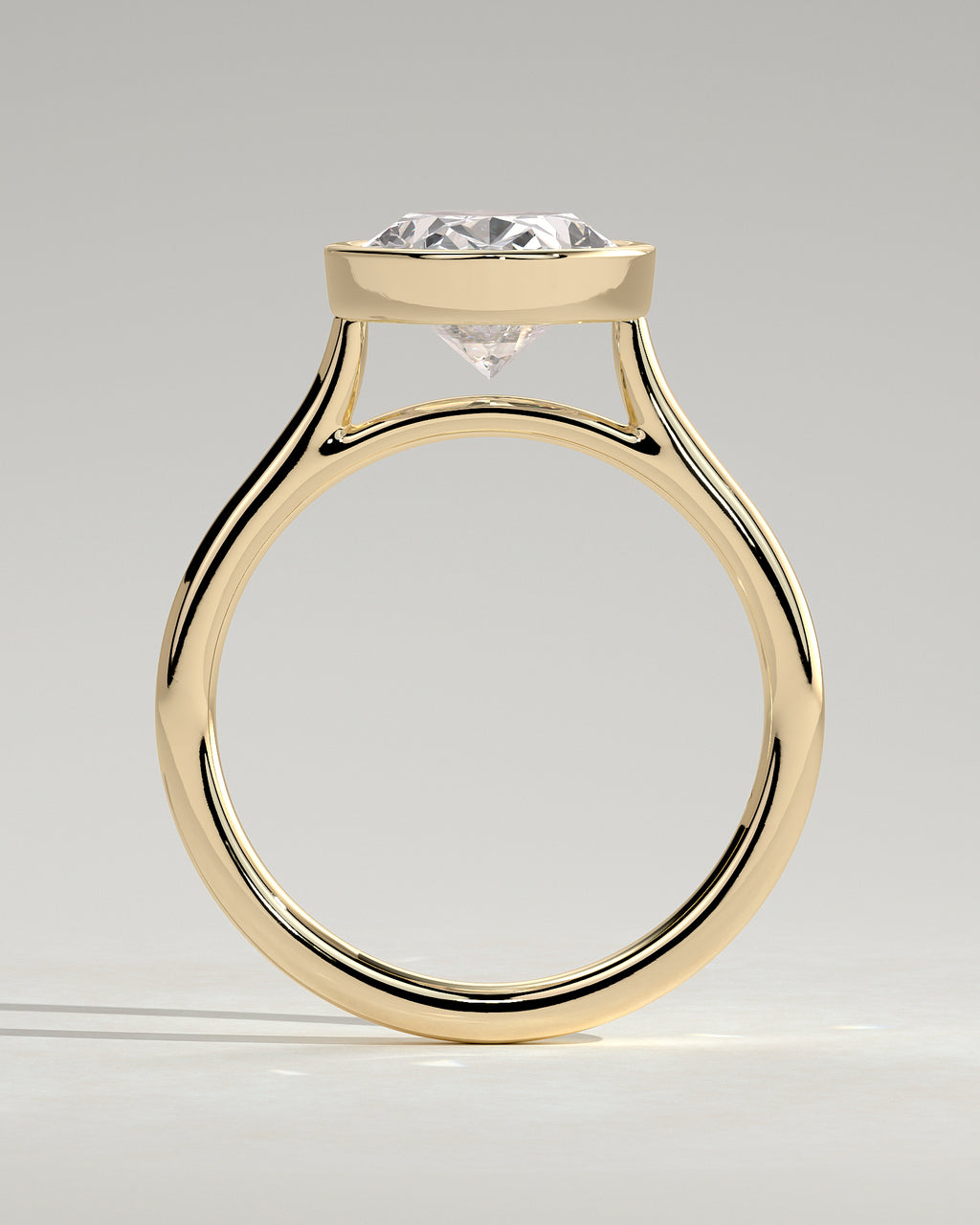 MET 0151 - 3 ct center stone - 18k Yellow Gold source reference - setting detail view