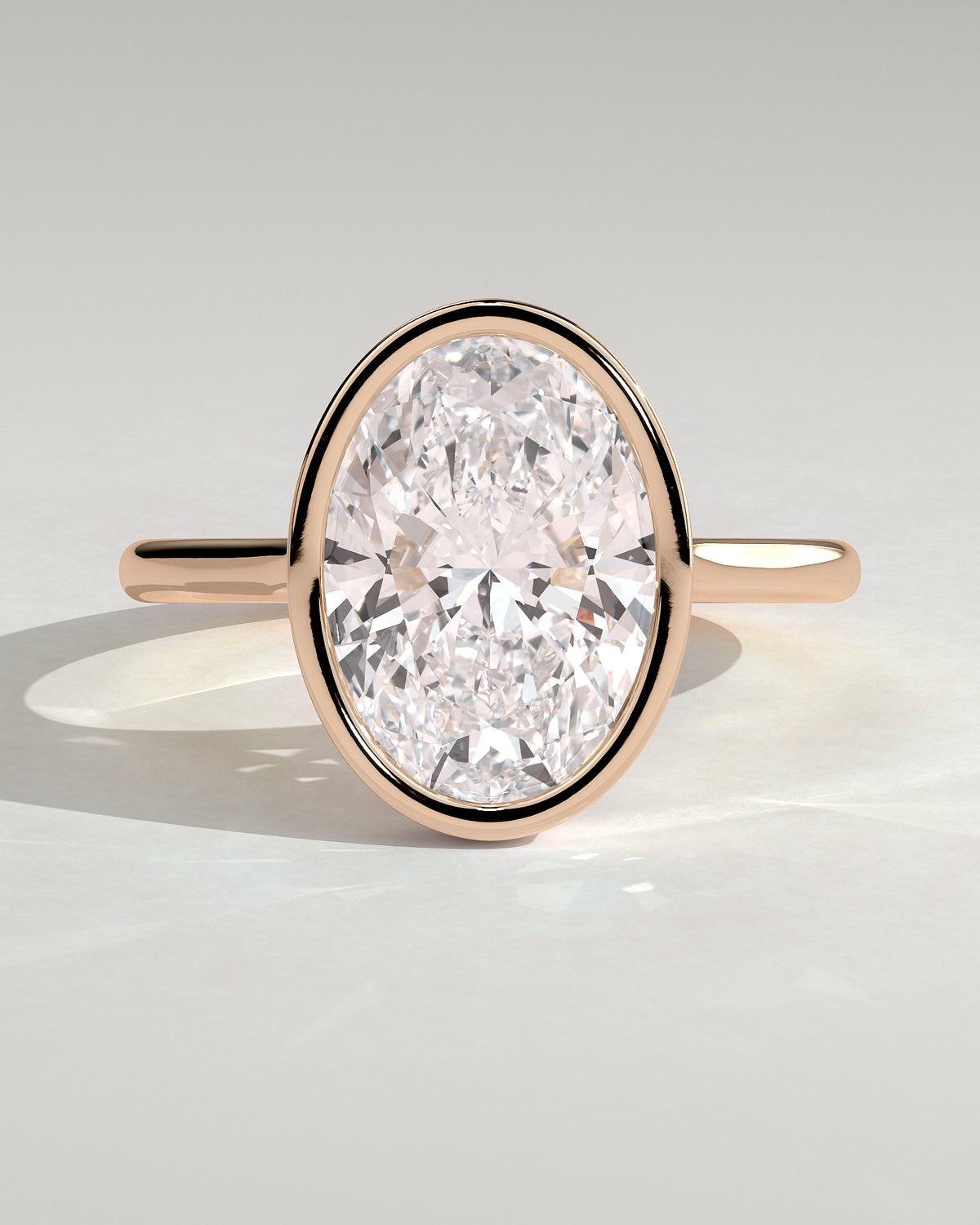MET 0151 - 4 ct center stone - 18k Rose Gold source reference - front view
