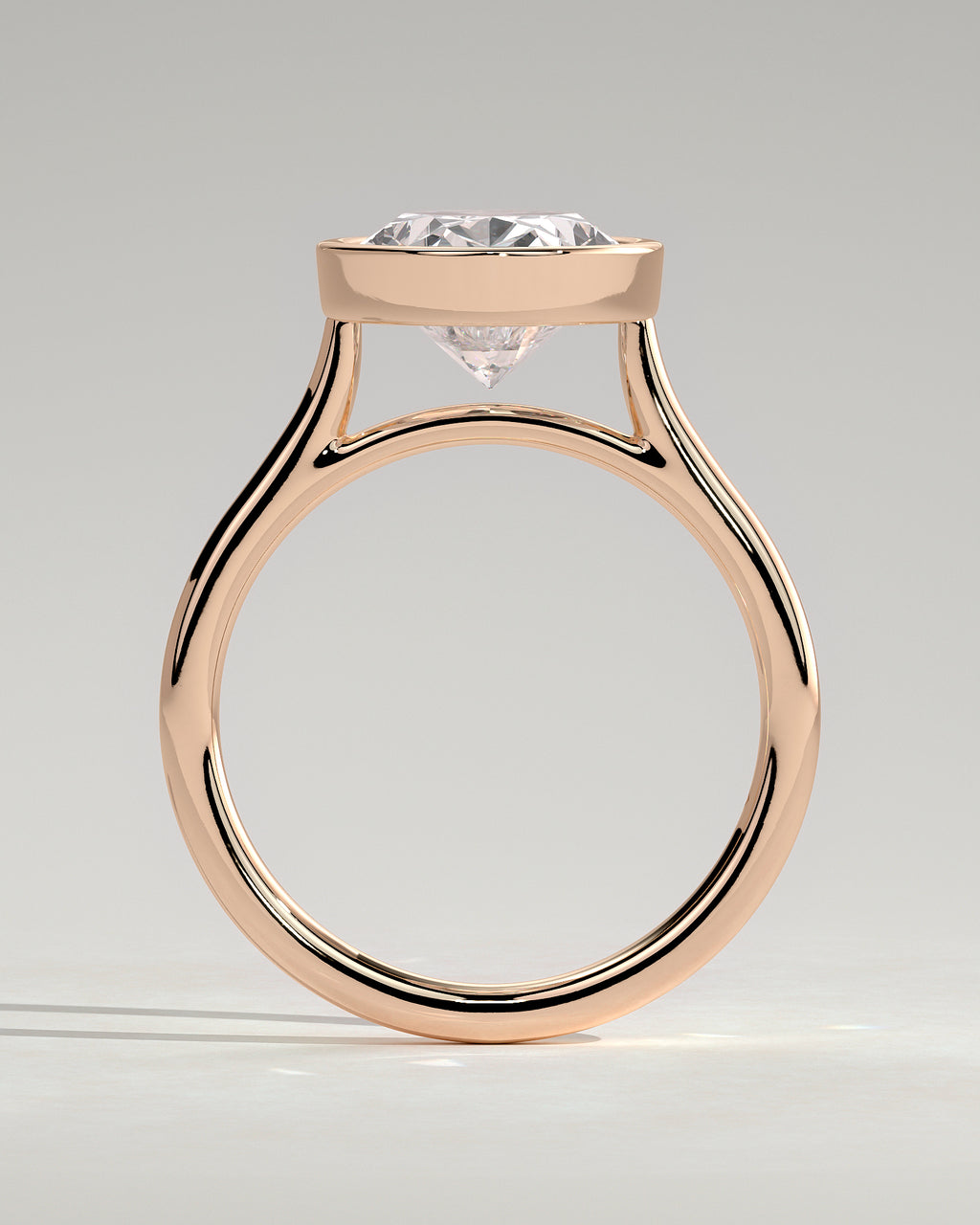 MET 0151 - 4 ct center stone - 18k Rose Gold source reference - setting detail view