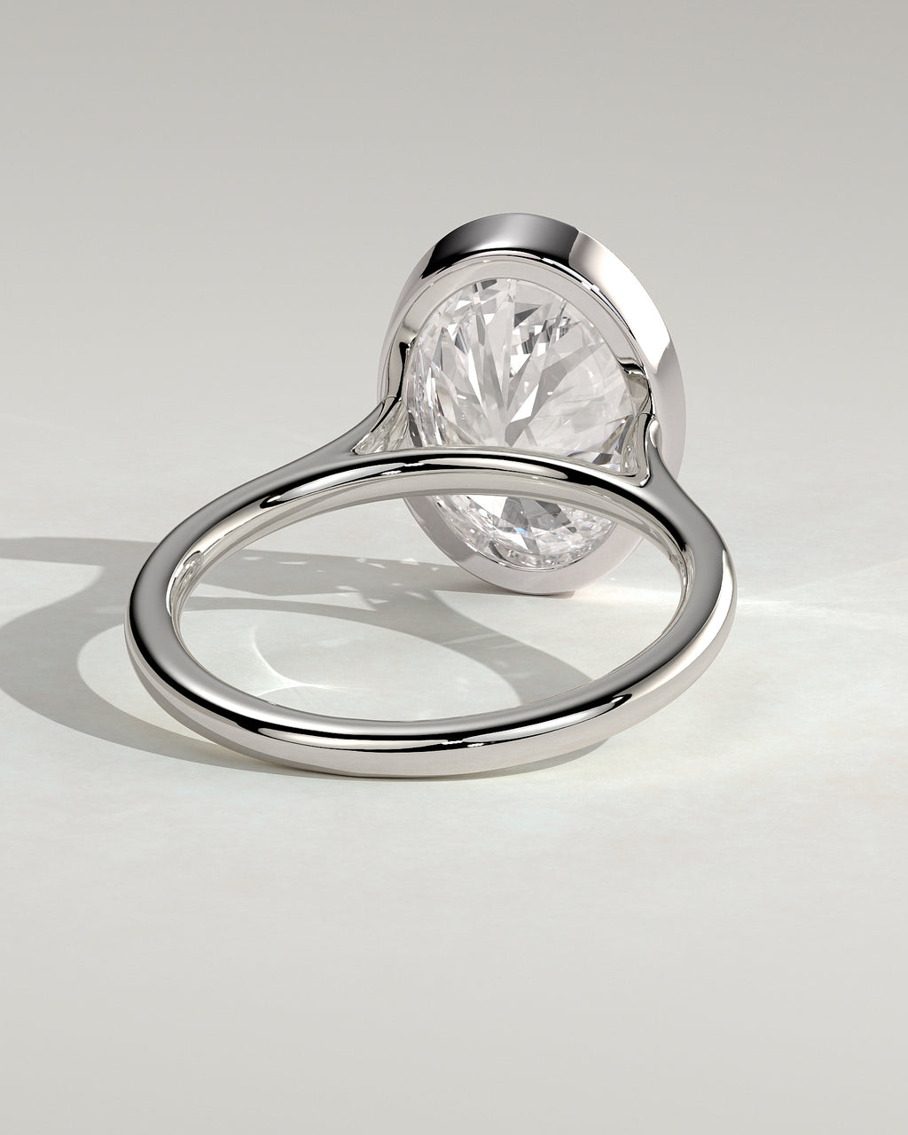 MET 0151 - 4 ct center stone - 18k White Gold source reference - setting detail view