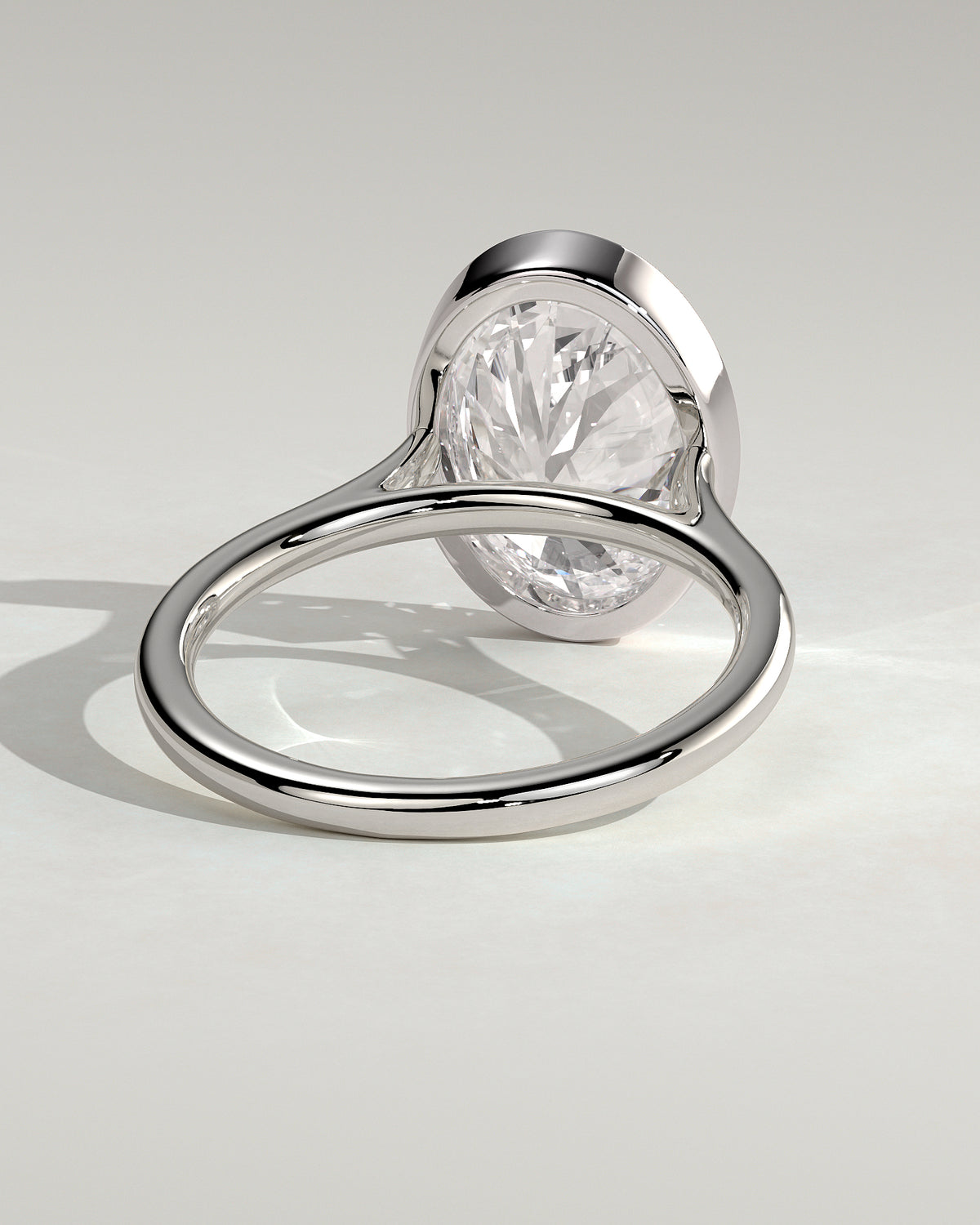 MET 0151 - 4 ct center stone - 18k White Gold source reference - setting detail view