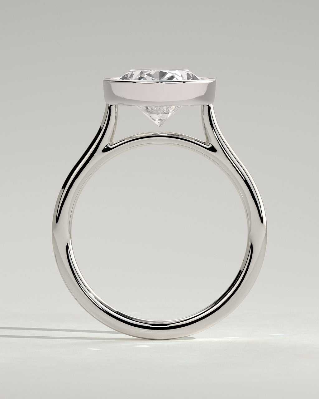 MET 0151 - 4 ct center stone - 18k White Gold source reference - setting detail view