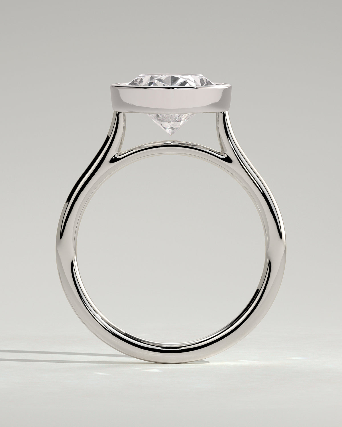 MET 0151 - 4 ct center stone - 18k White Gold source reference - setting detail view