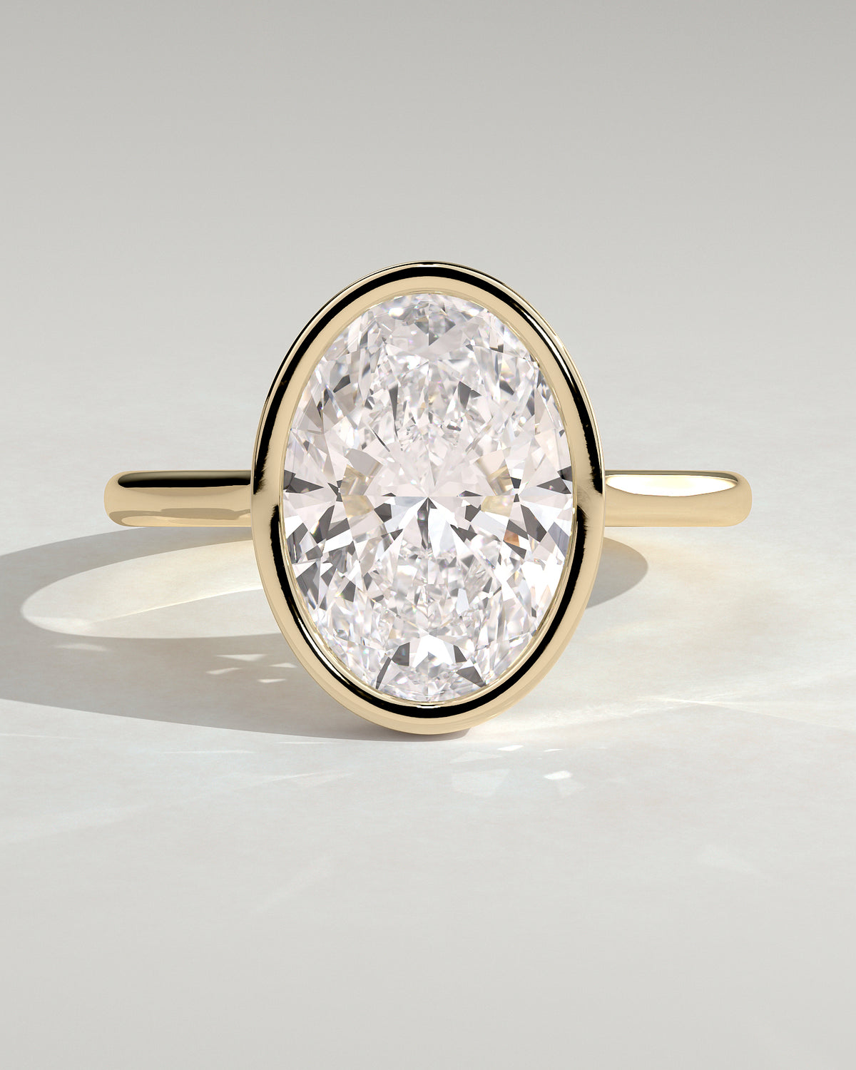 MET 0151 - 4 ct center stone - 18k Yellow Gold source reference - front view