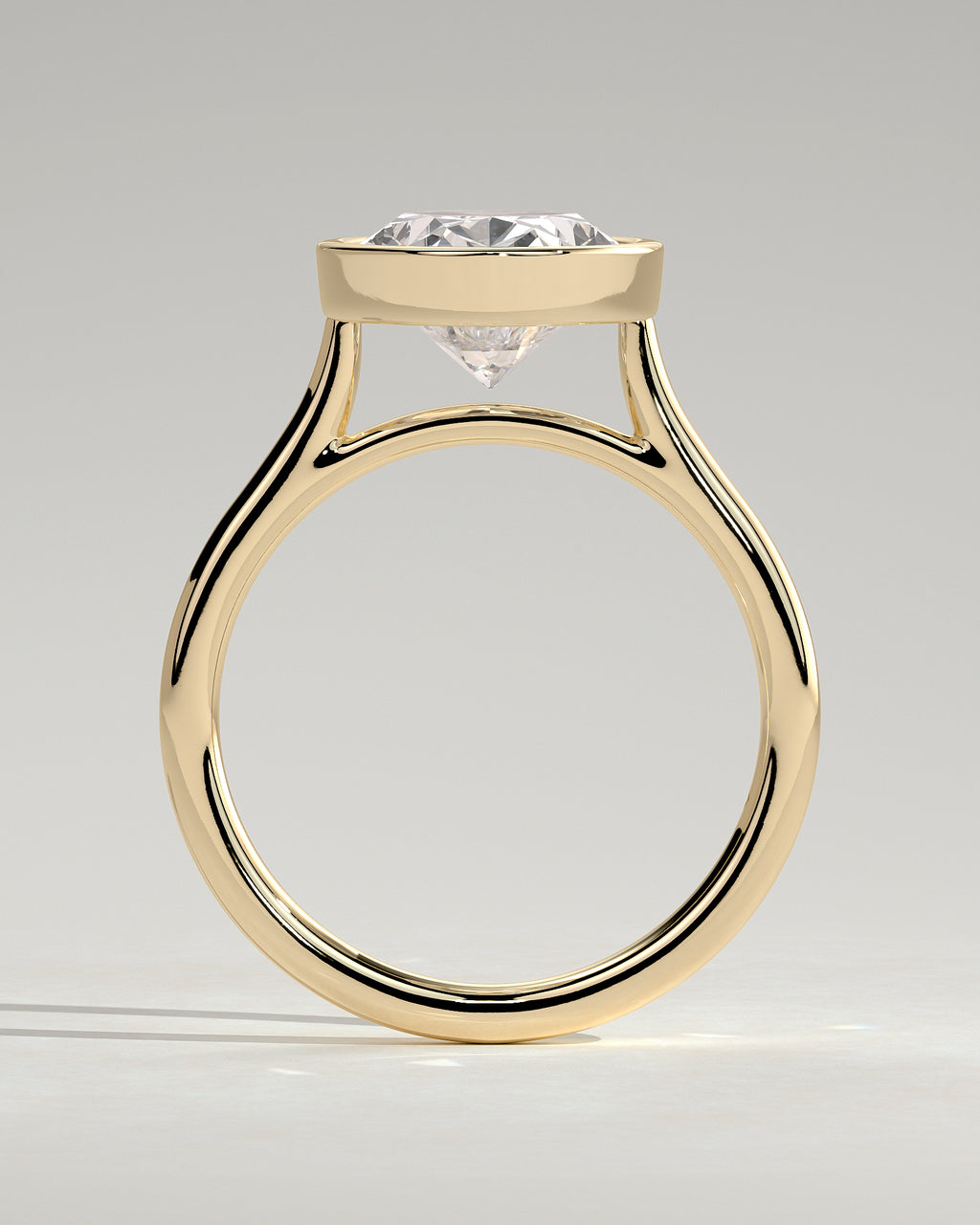 MET 0151 - 4 ct center stone - 18k Yellow Gold source reference - setting detail view