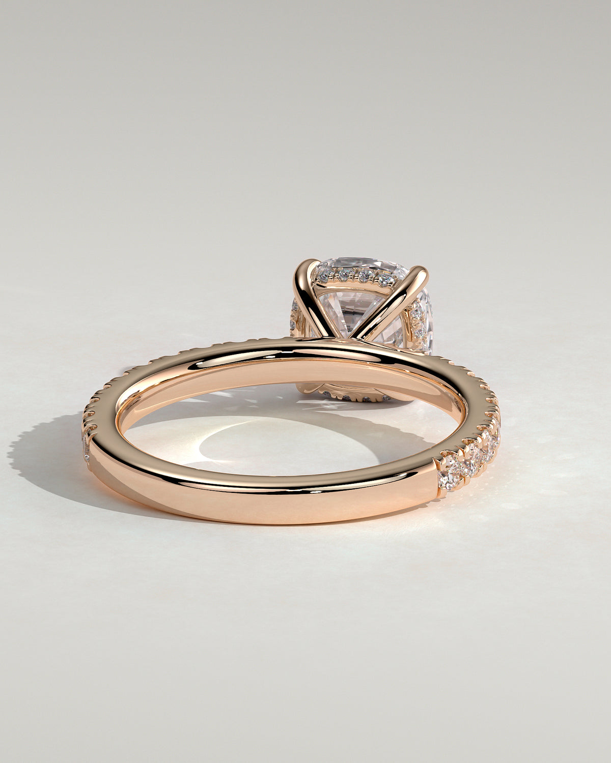 MET 0154 - 2 ct center stone - 18k Rose Gold source reference - setting detail view