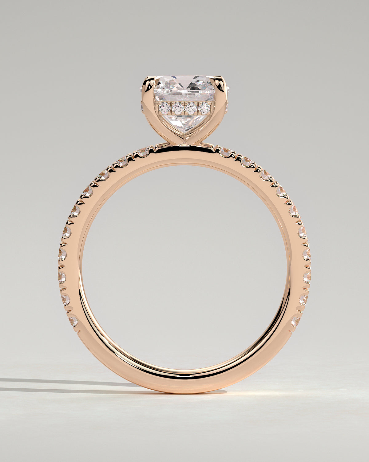 MET 0154 - 2 ct center stone - 18k Rose Gold source reference - setting detail view