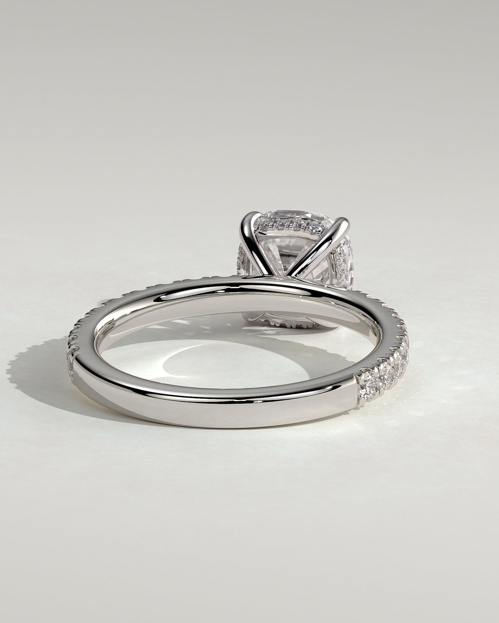 MET 0154 - 2 ct center stone - 18k White Gold source reference - setting detail view