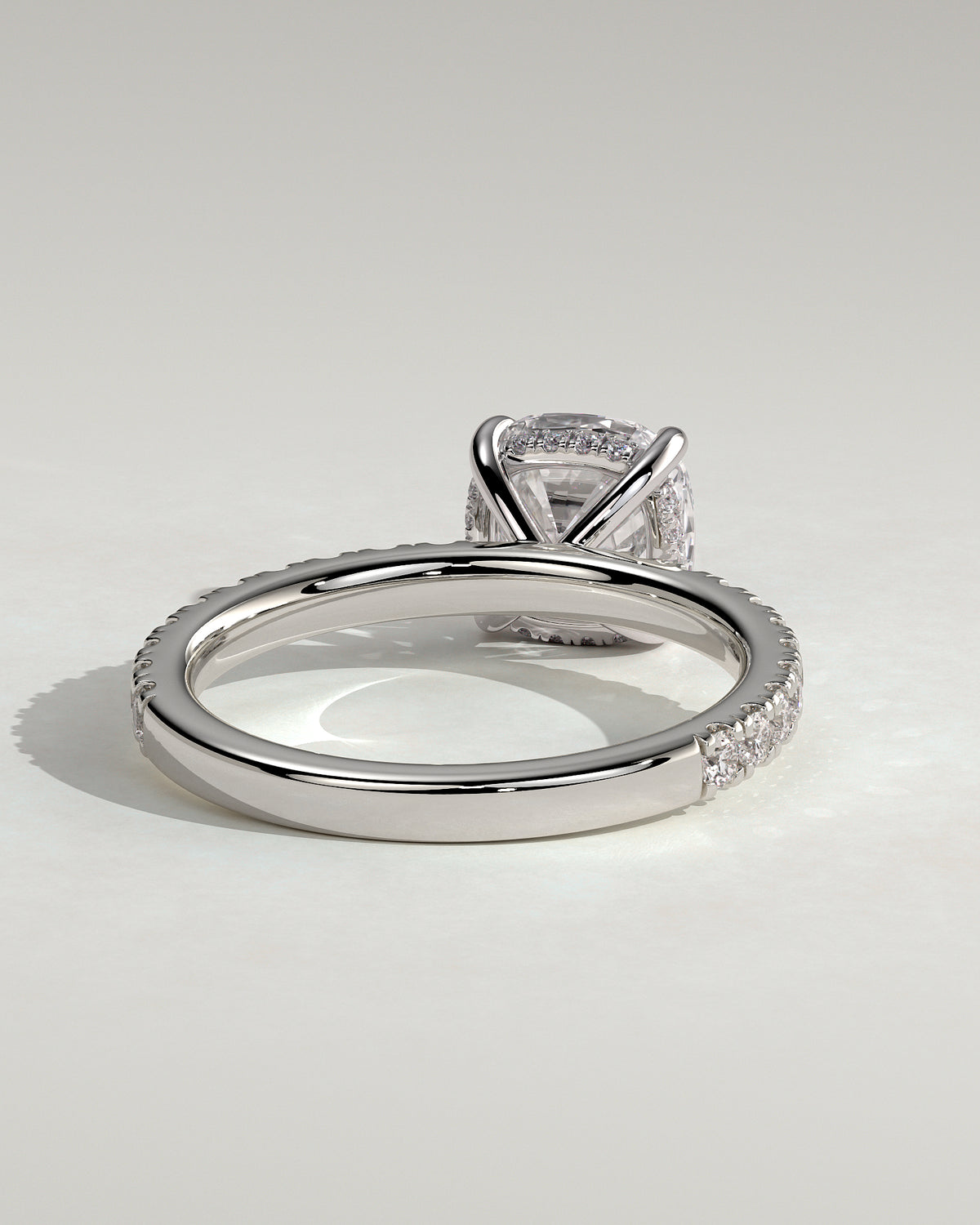 MET 0154 - 2 ct center stone - 18k White Gold source reference - setting detail view