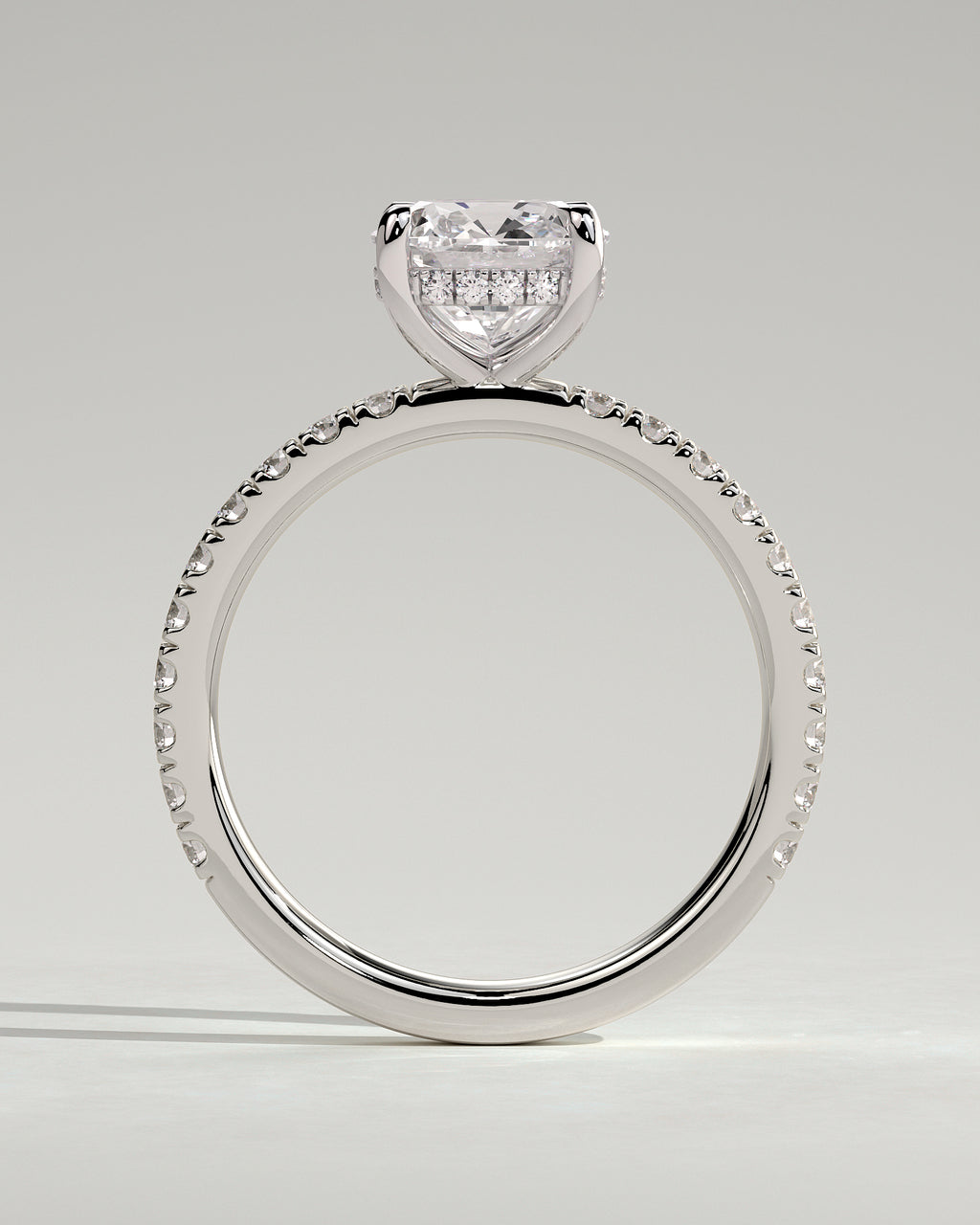 MET 0154 - 2 ct center stone - 18k White Gold source reference - setting detail view