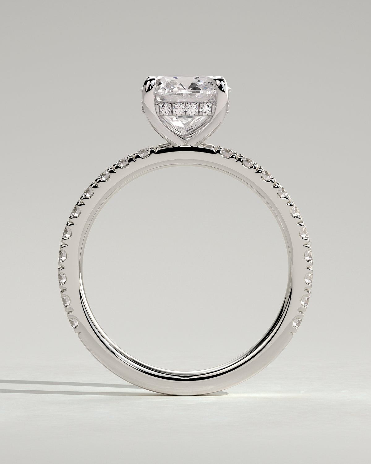 MET 0154 - 2 ct center stone - 18k White Gold source reference - setting detail view