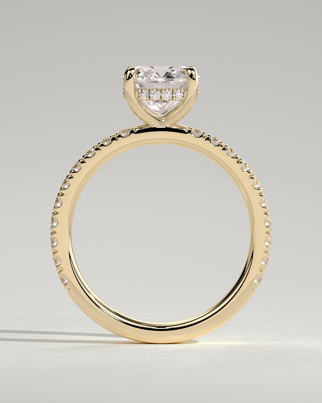 MET 0154 - 2 ct center stone - 18k Yellow Gold source reference - setting detail view