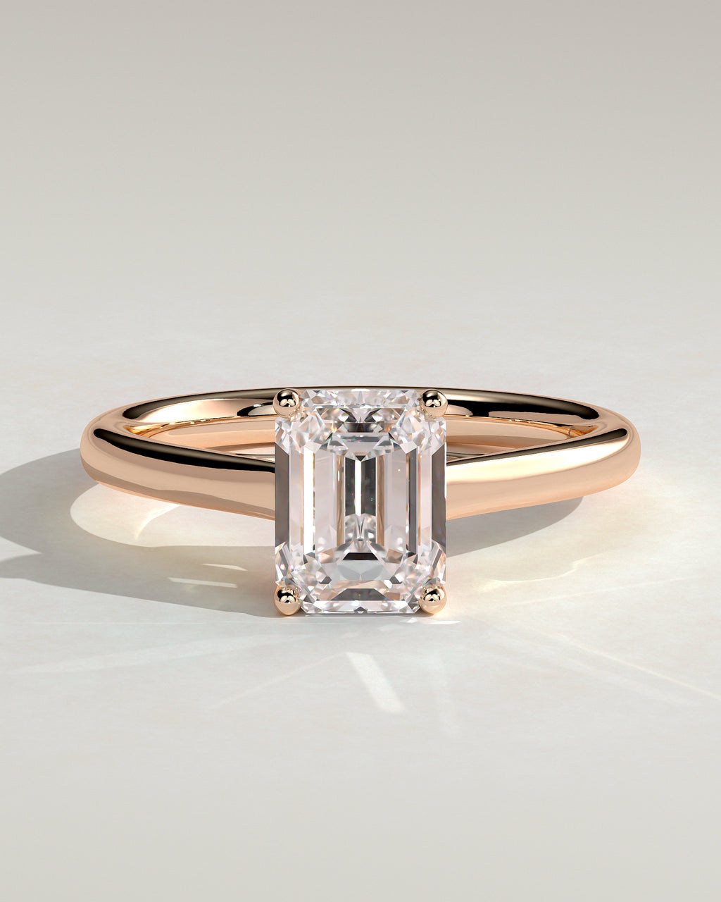 MET 0163 - 2 ct center stone - 18k Rose Gold source reference - front view