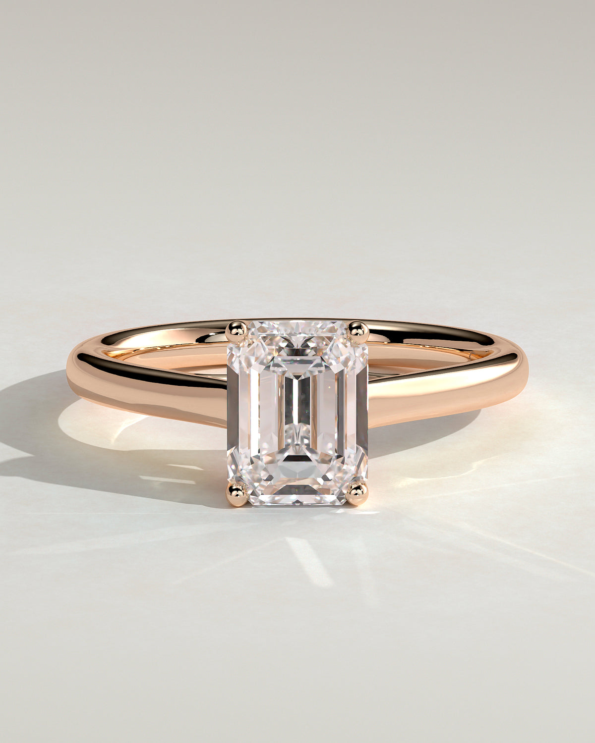 MET 0163 - 2 ct center stone - 18k Rose Gold source reference - front view