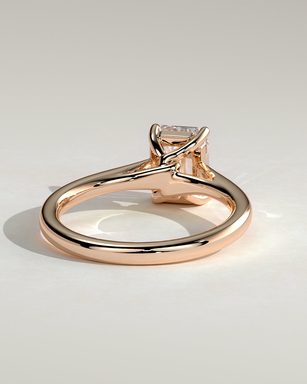 MET 0163 - 2 ct center stone - 18k Rose Gold source reference - setting detail view