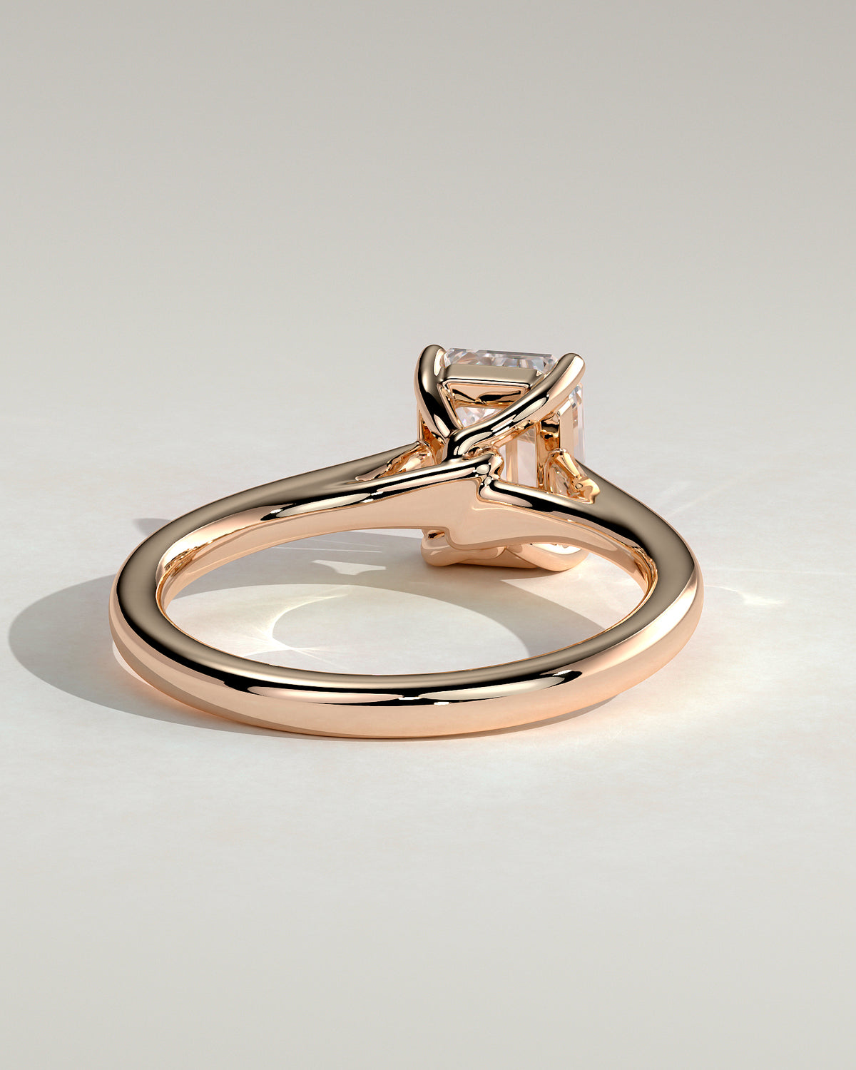 MET 0163 - 2 ct center stone - 18k Rose Gold source reference - setting detail view