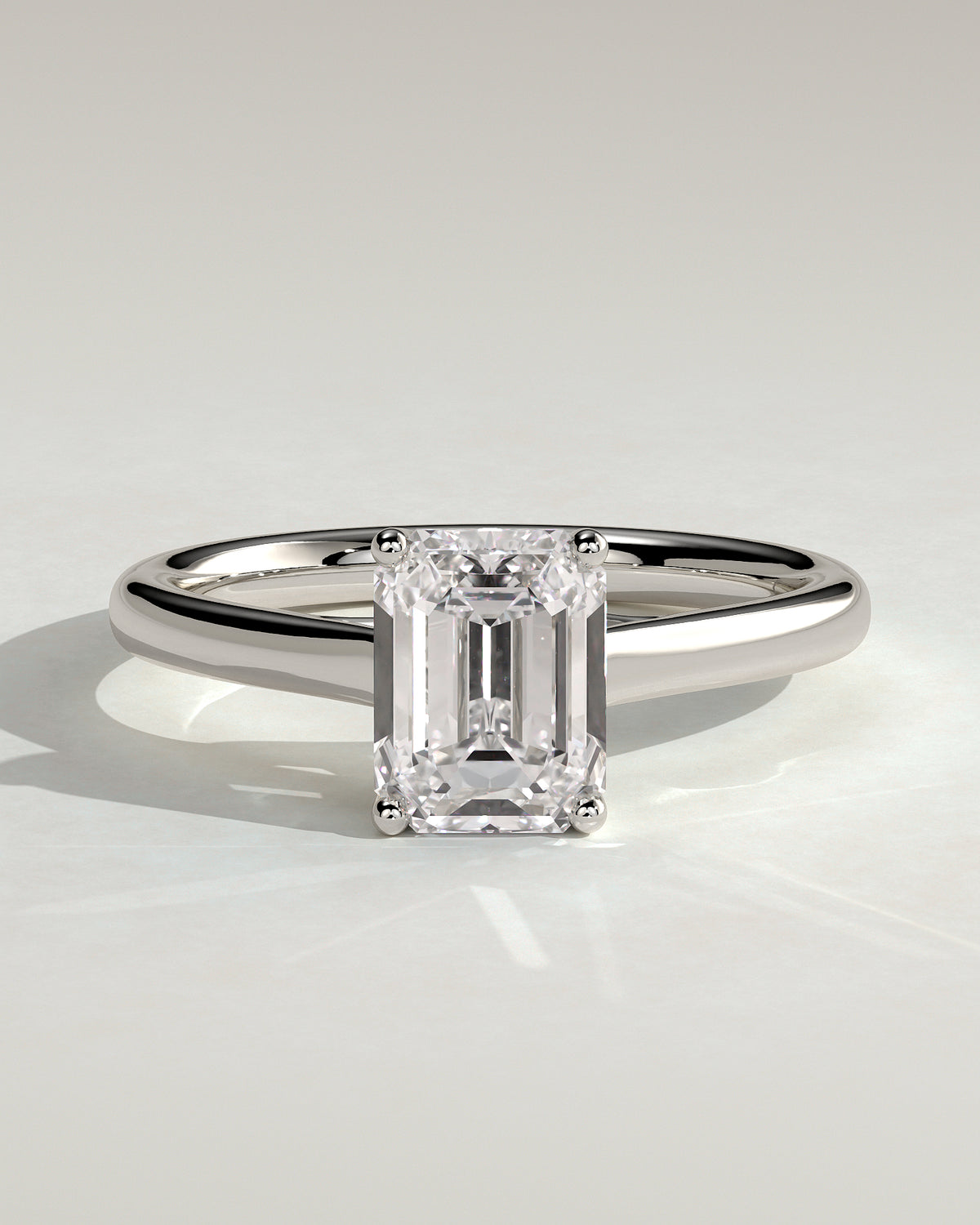 MET 0163 - 2 ct center stone - 18k White Gold source reference - front view
