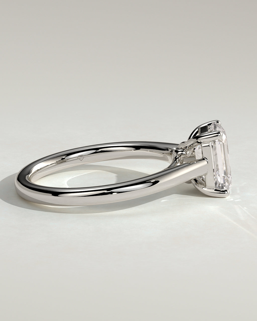 MET 0163 - 2 ct center stone - 18k White Gold source reference - setting detail view