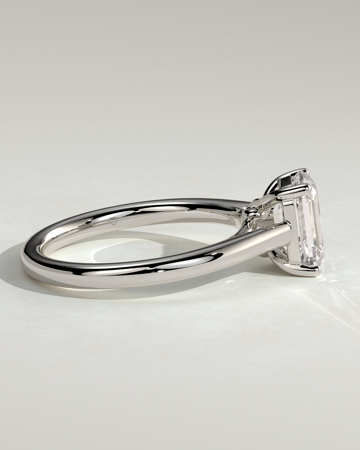 MET 0163 - 2 ct center stone - 18k White Gold source reference - setting detail view