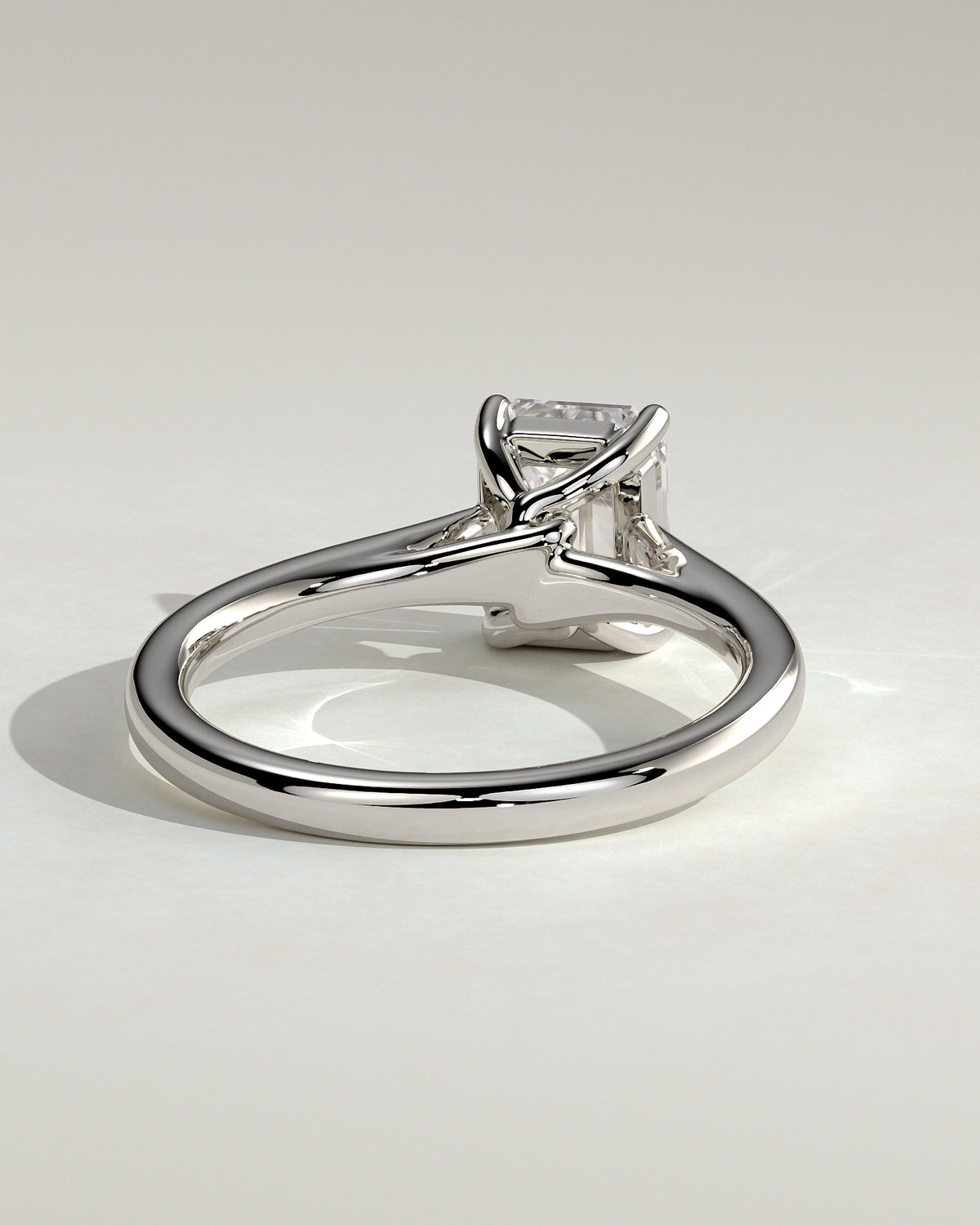 MET 0163 - 2 ct center stone - 18k White Gold source reference - setting detail view