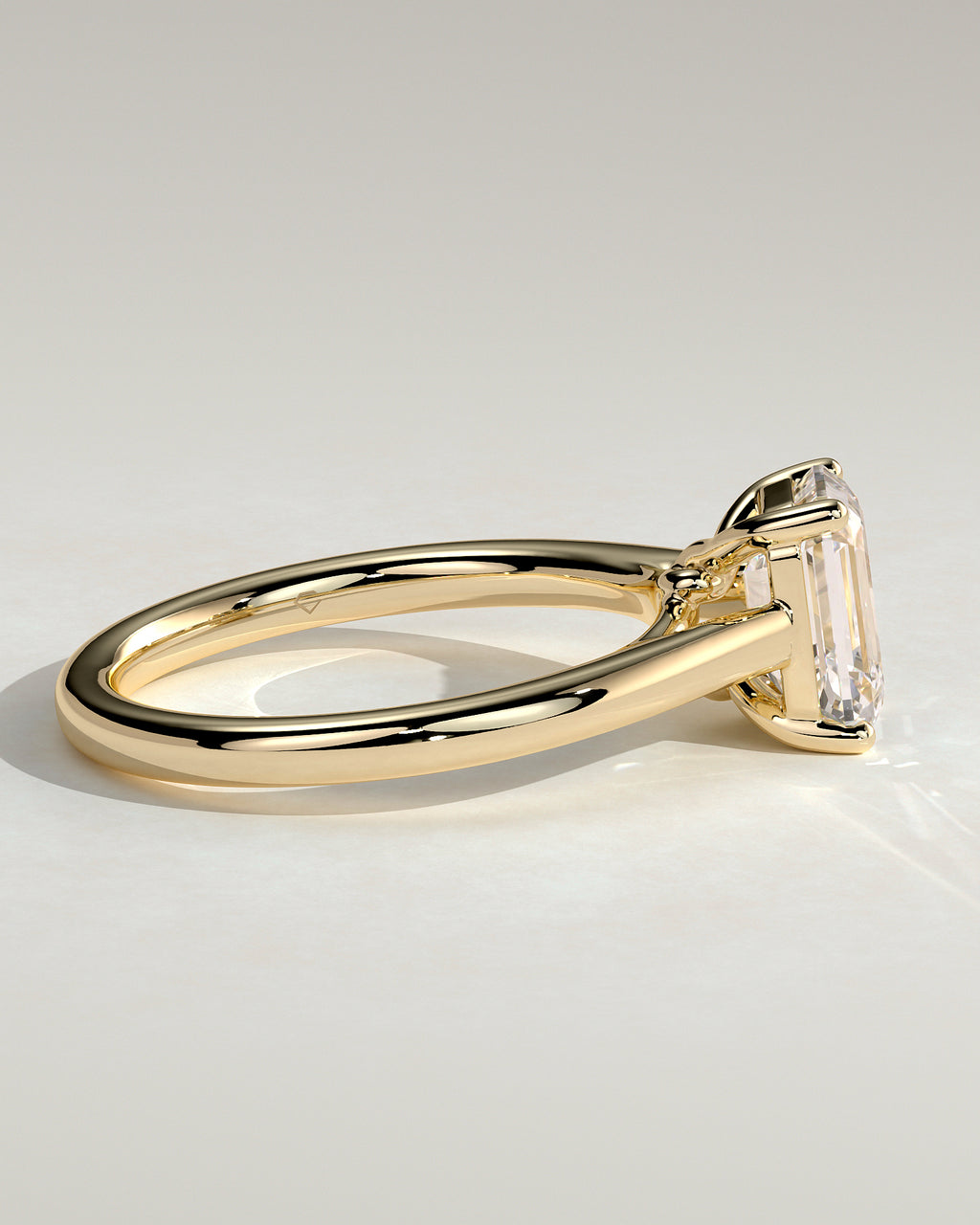 MET 0163 - 2 ct center stone - 18k Yellow Gold source reference - setting detail view