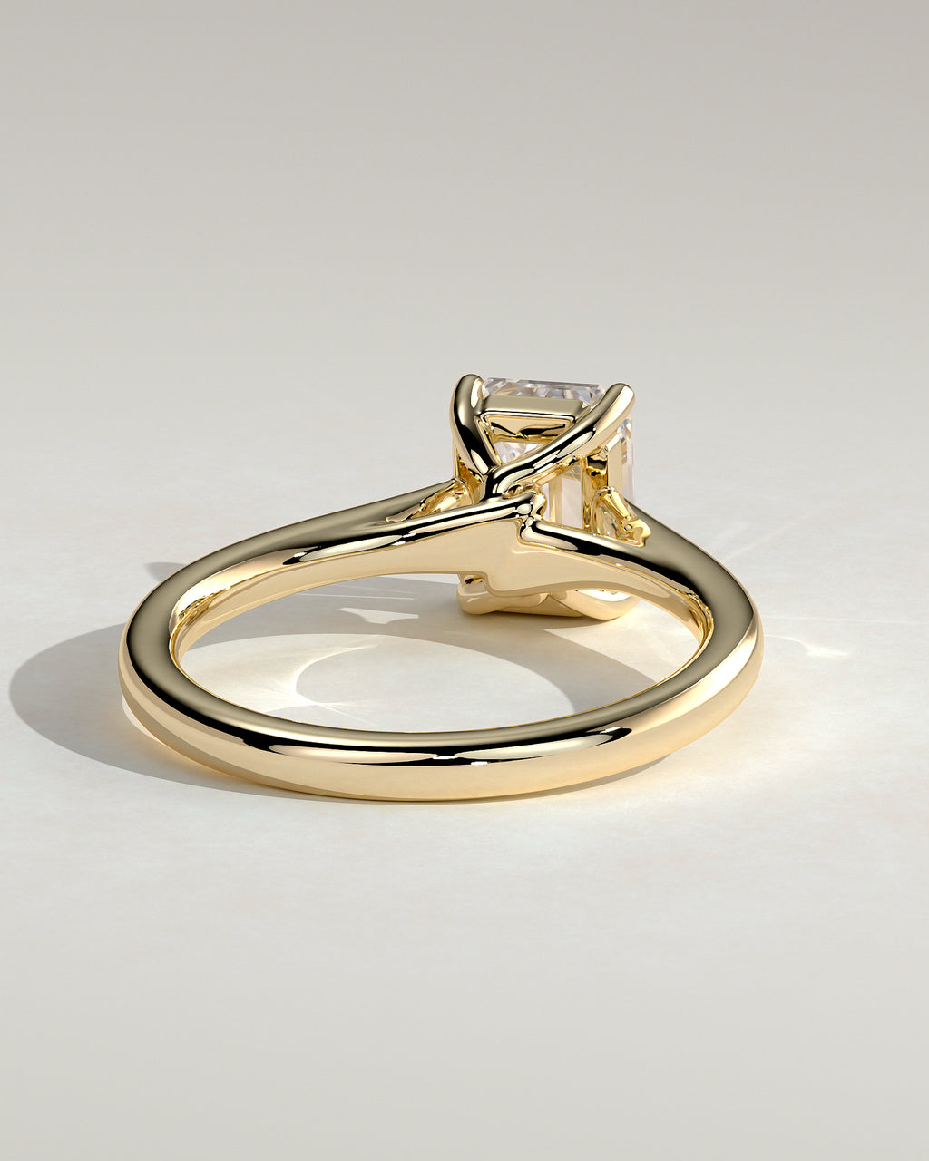 MET 0163 - 2 ct center stone - 18k Yellow Gold source reference - setting detail view