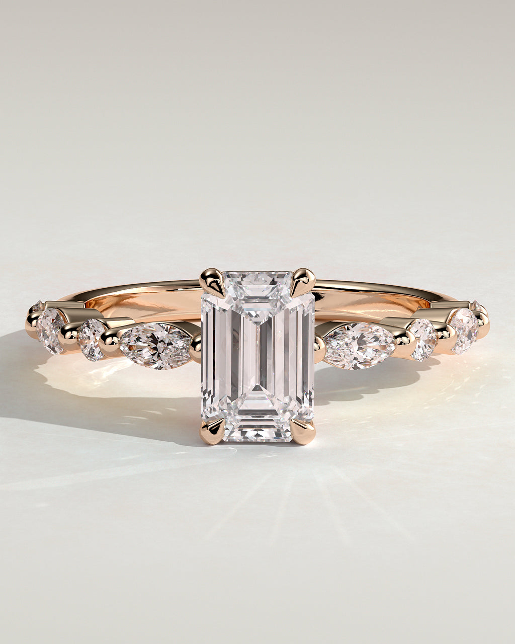 MET 0164 - 2 ct center stone - 18k Rose Gold source reference - front view