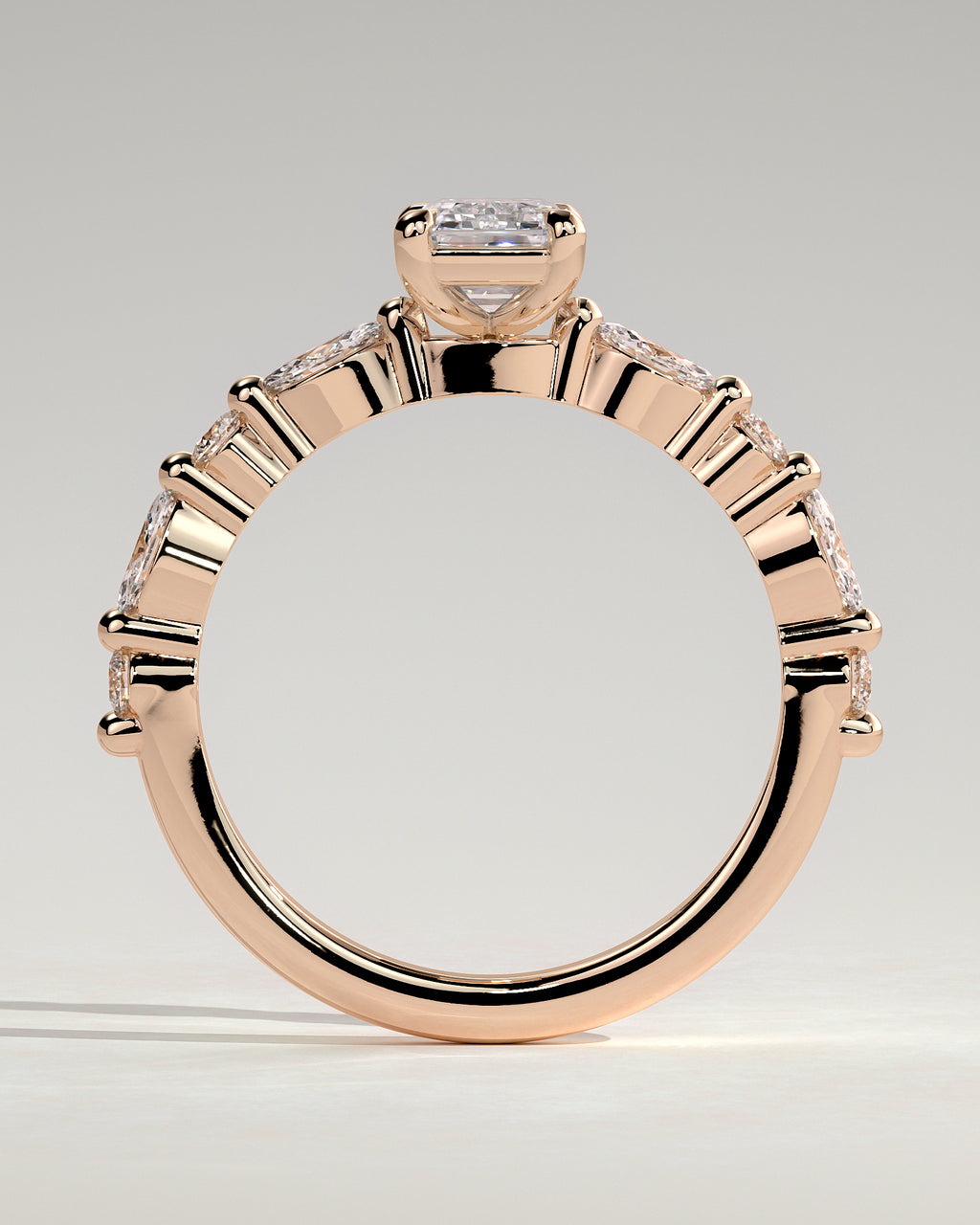 MET 0164 - 2 ct center stone - 18k Rose Gold source reference - setting detail view