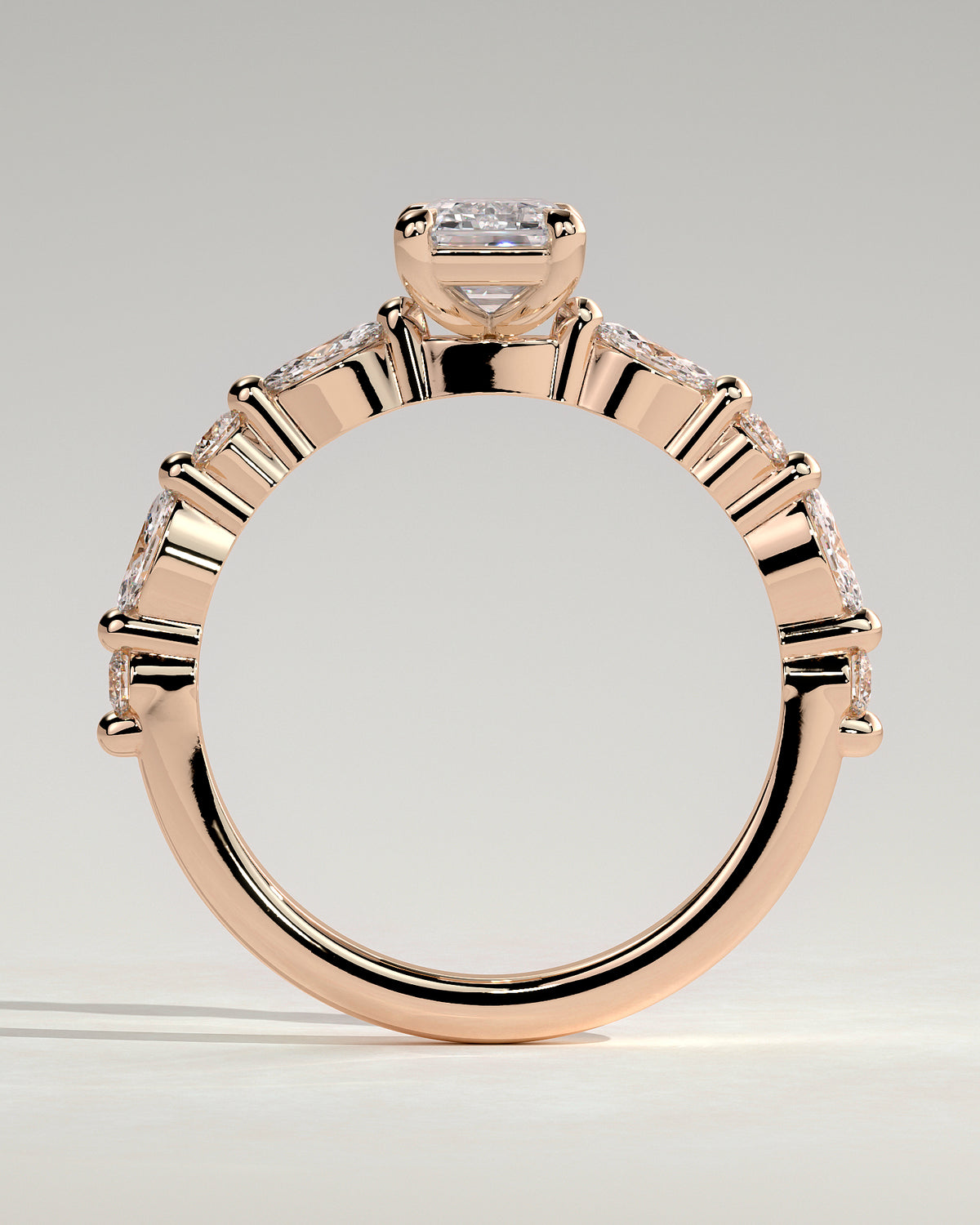 MET 0164 - 2 ct center stone - 18k Rose Gold source reference - setting detail view