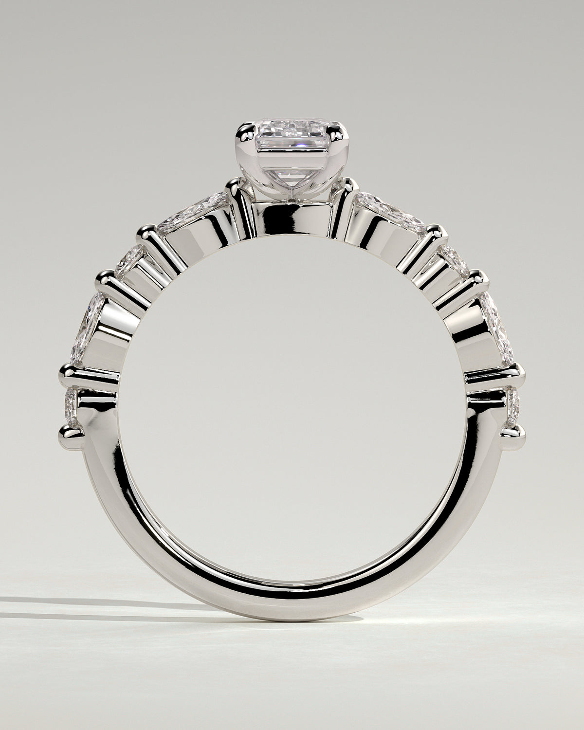 MET 0164 - 2 ct center stone - 18k White Gold source reference - setting detail view