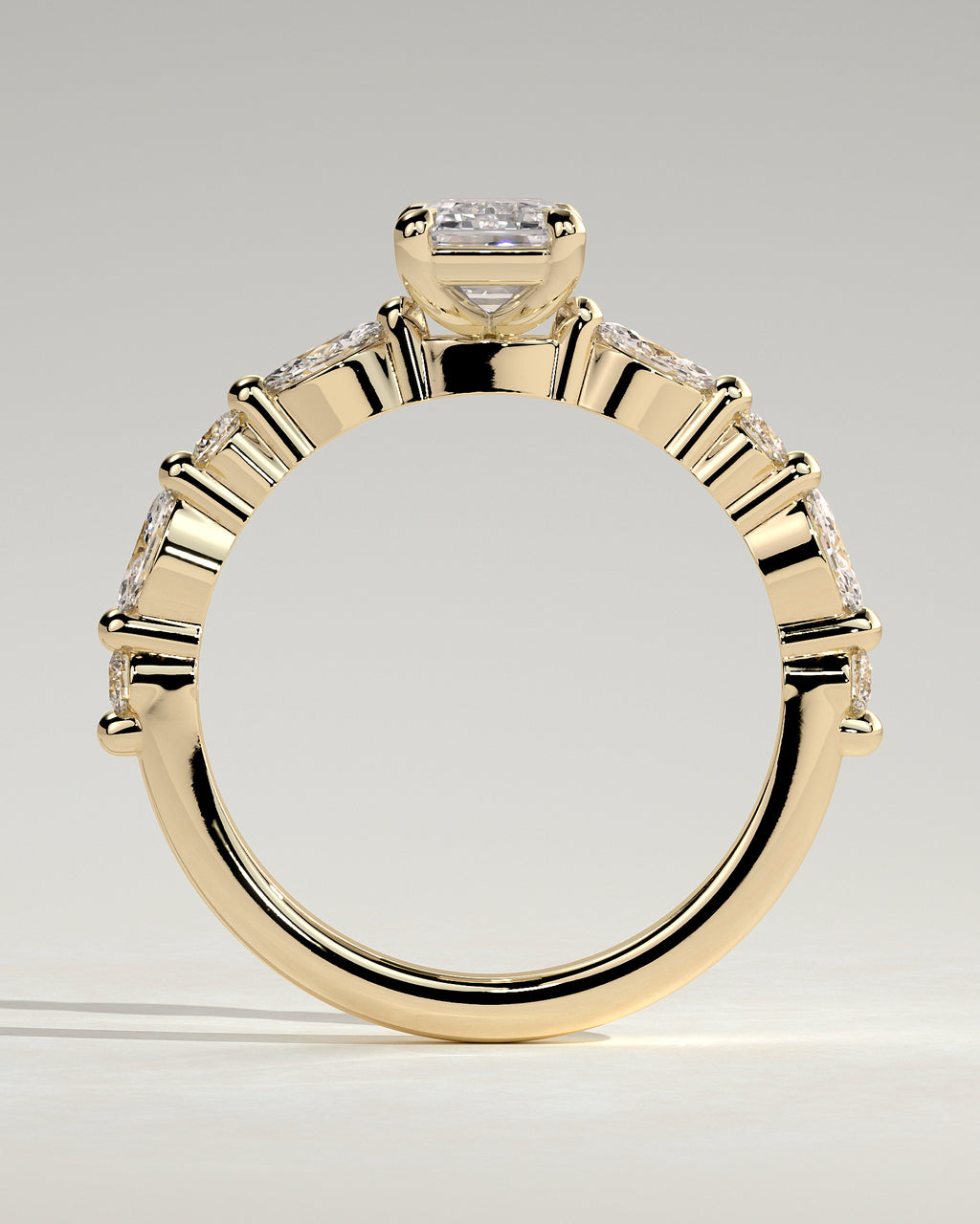MET 0164 - 2 ct center stone - 18k Yellow Gold source reference - setting detail view