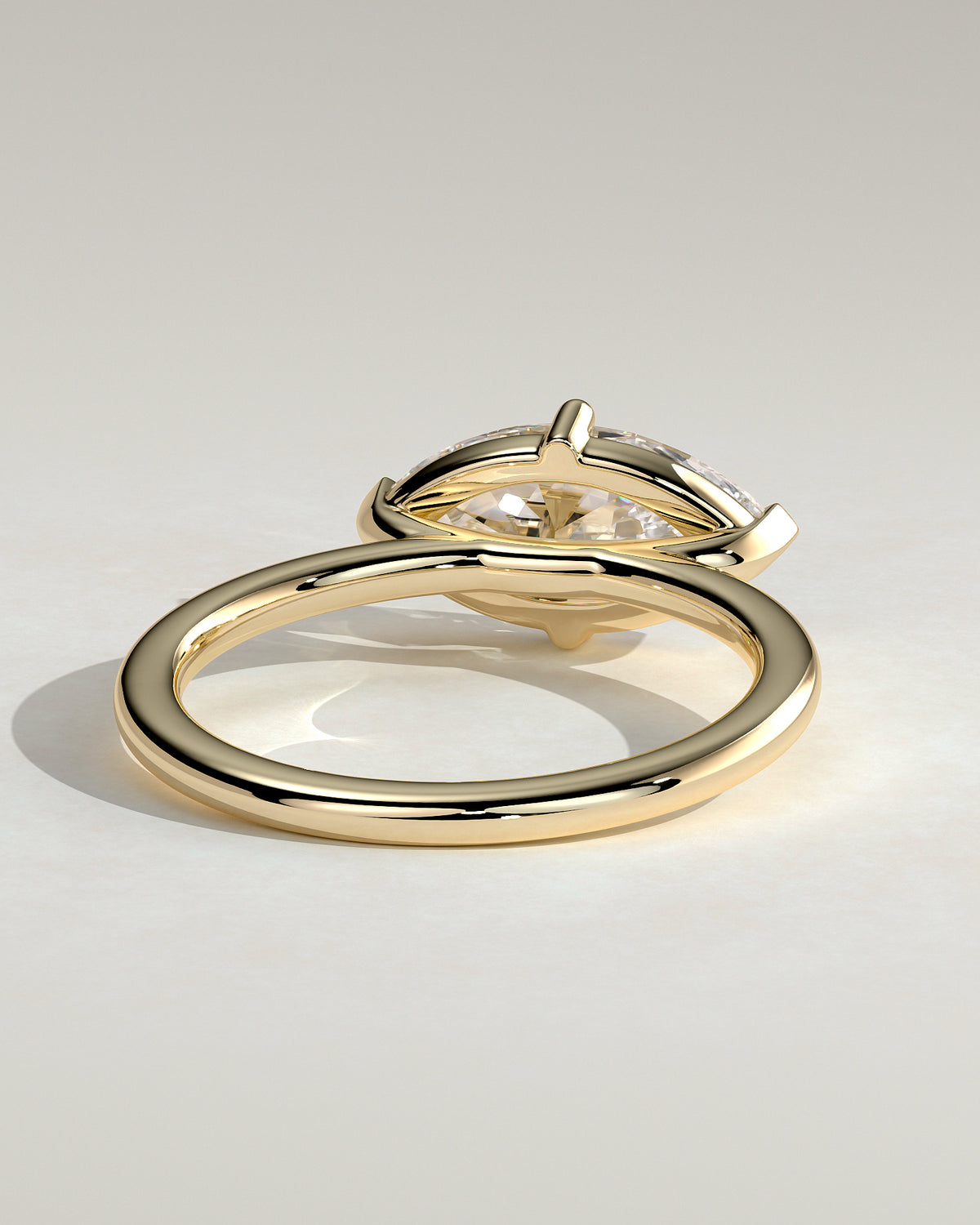 MET 0167 - 2 ct center stone - 18k Yellow Gold source reference - setting detail view
