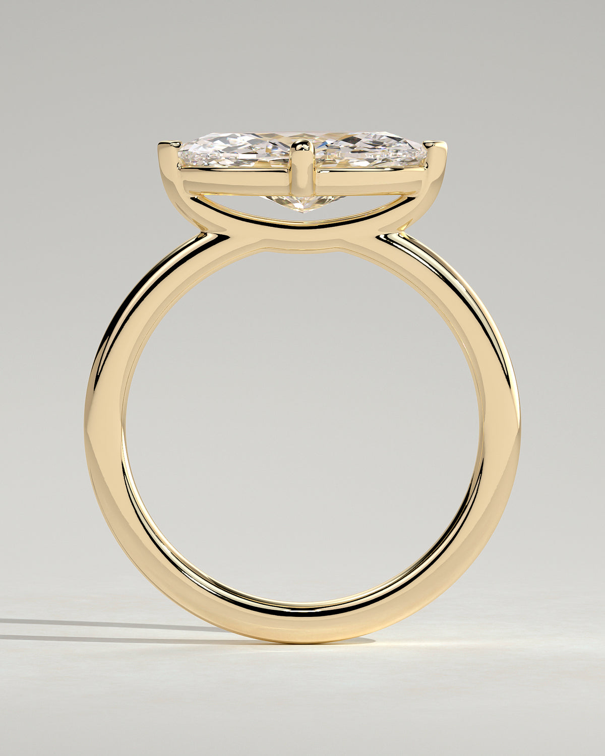 MET 0167 - 2 ct center stone - 18k Yellow Gold source reference - setting detail view