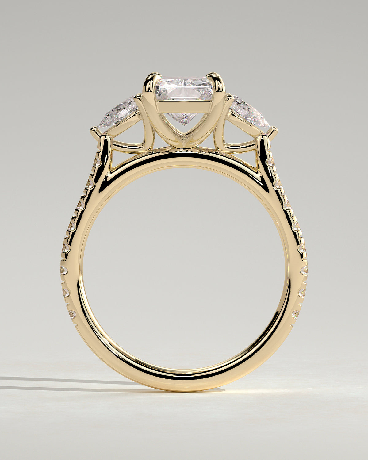 MET 0169 - 2 ct center stone - 18k Yellow Gold source reference - setting detail view