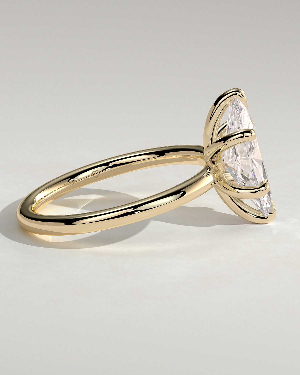 MET 0170 - 2 ct center stone - 18k Yellow Gold source reference - setting detail view